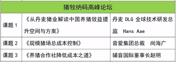 2018中国猪业降本增效大会暨猪牧纳码高峰论坛